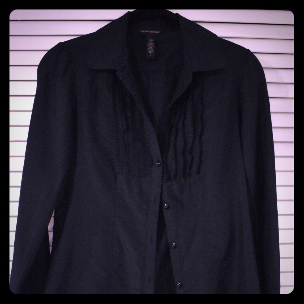 Black button blouse